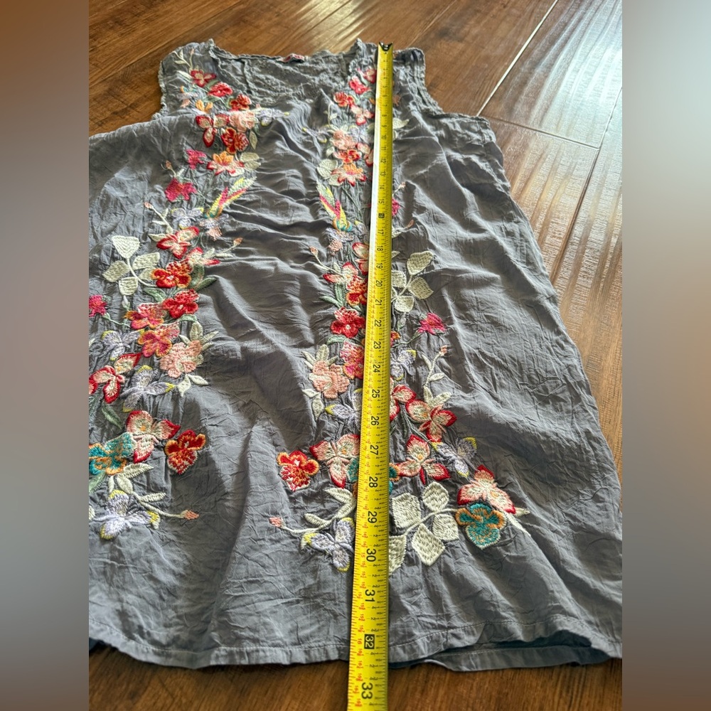 Johnny Was Cattleya Embroidered Long Tunic-LARGE - Picture 8 of 9